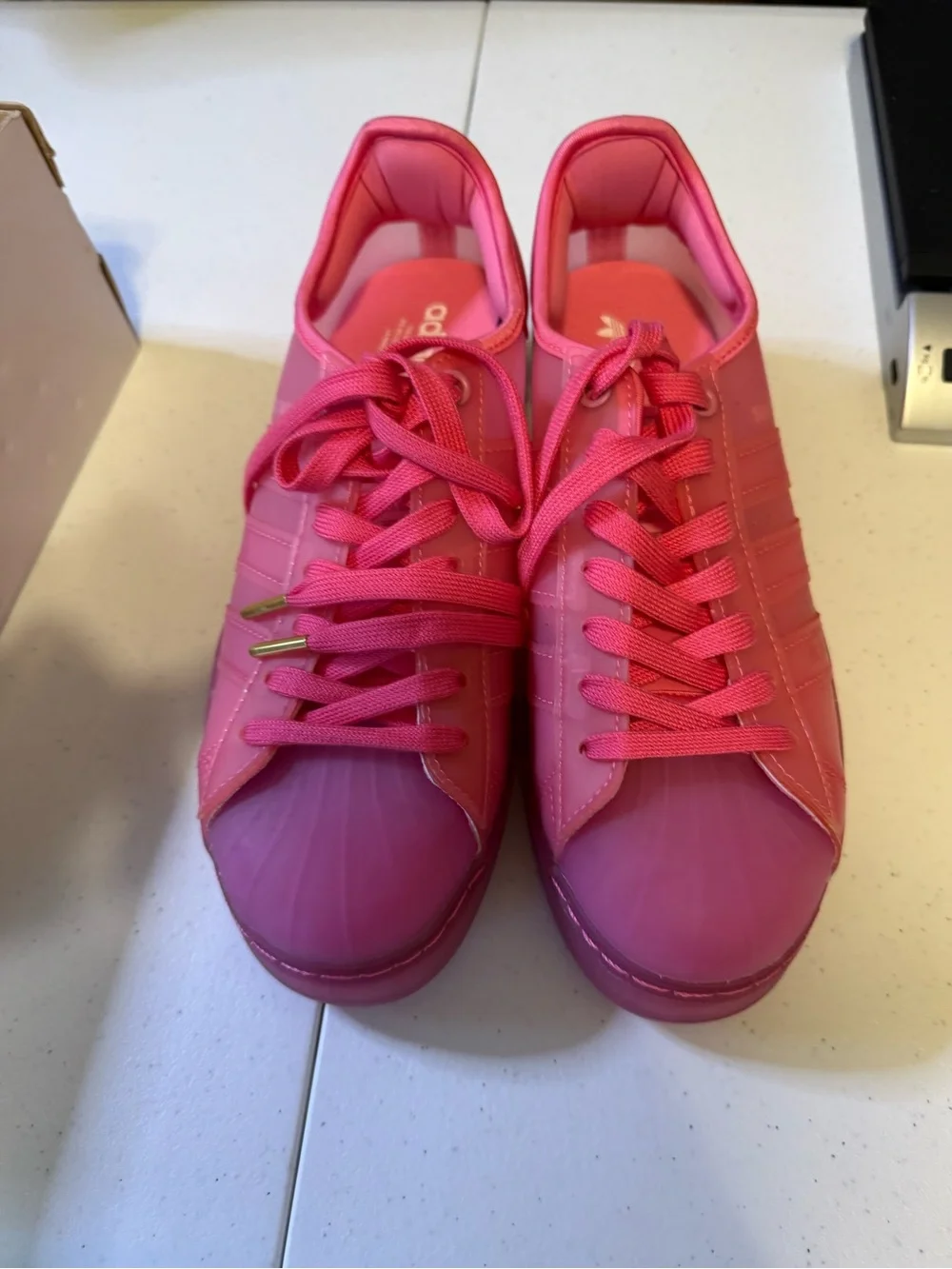 adidas Original super star jelly shoes solar pink